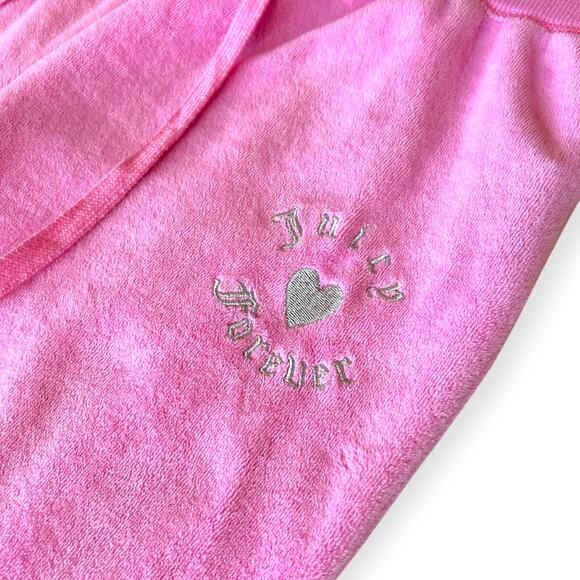 Juicy Couture Big Bling Velour Jogger Hot Pink Rhinestones Athleisure Size M - Picture 9 of 13
